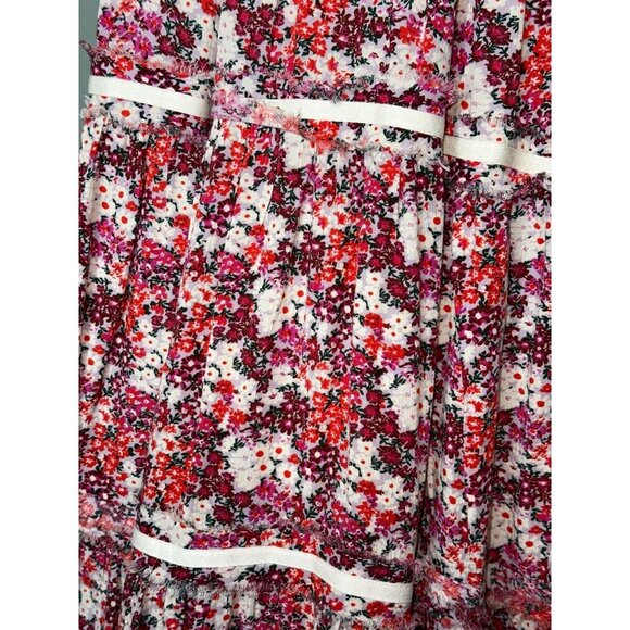 Nordstrom Girls Gauze Floral Tiered Lightweight Sundress Large 10-12 NWOT - Picture 4 of 13